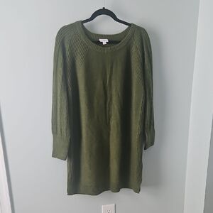 LuLaRoe Olive Green Long Sleeve Sweater Dress